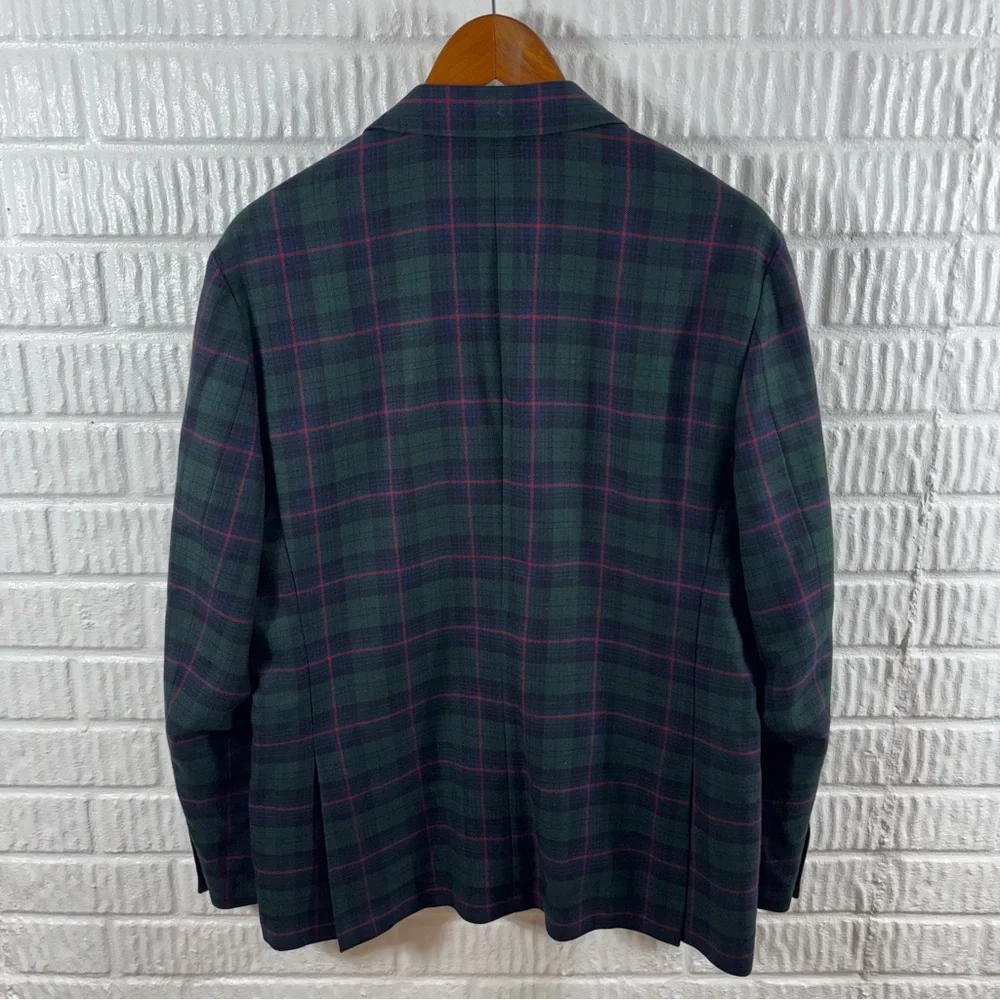 J.Crew Ludlow Slim Dinner Jacket Blazer Tartan Moon Quality British Cloth 42S - Picture 2 of 7
